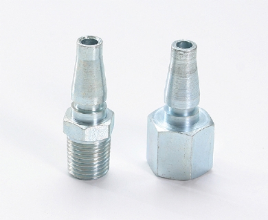 Click to enlarge - Standard duty BSP adaptors come in male or female threads. Special adaptors can be made to customer requirements.